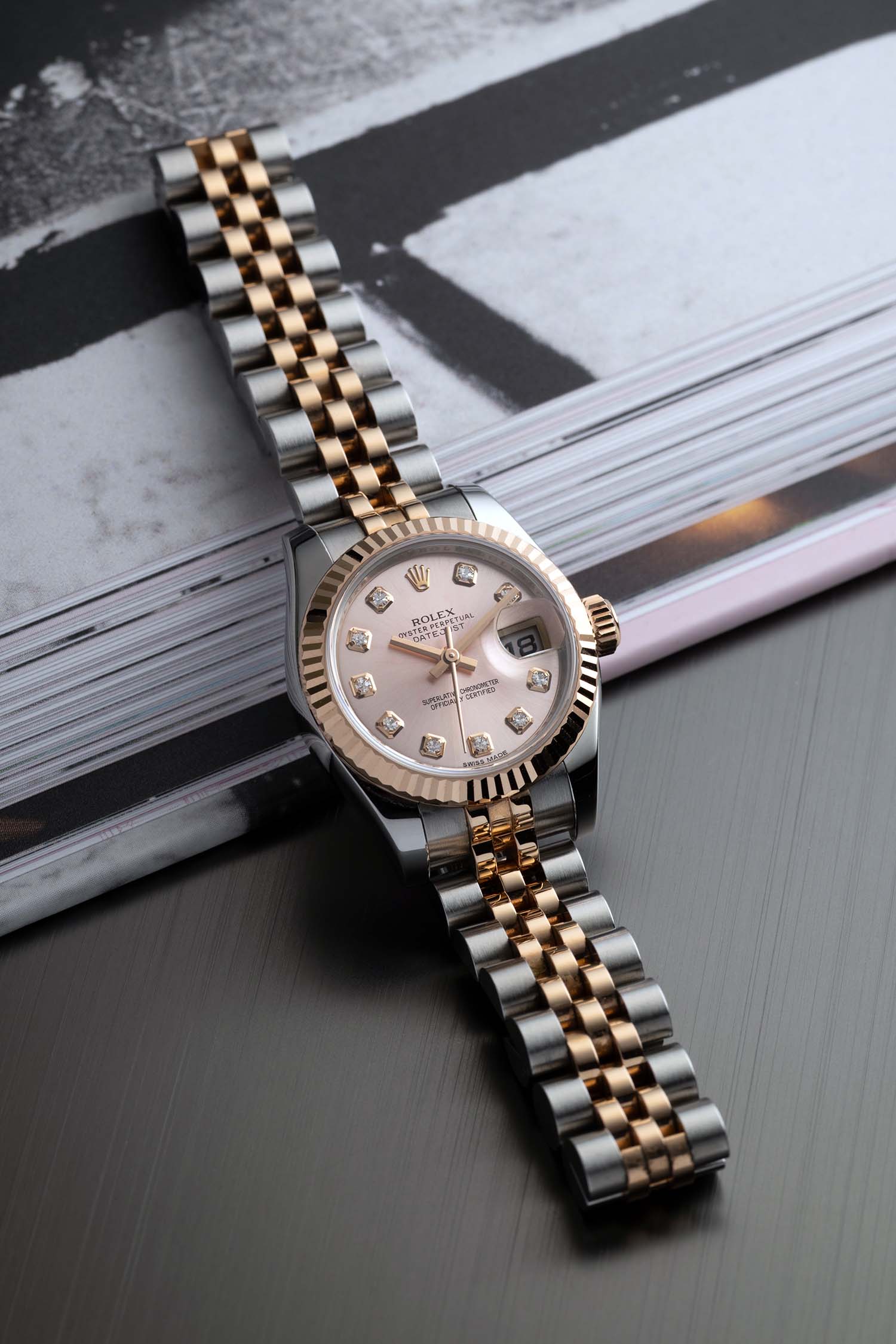 Rolex Lady-Datejust 26 Rolesor Everose Fluted Pink Jubilee for sale